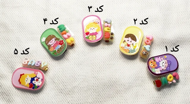 گیره انبری مو نقاشی دختر